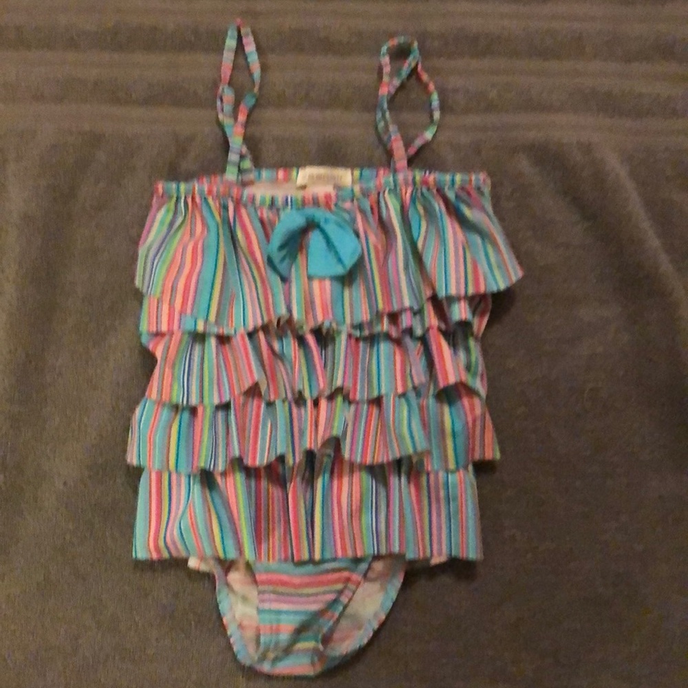 Stripped  one piece swimsuit
